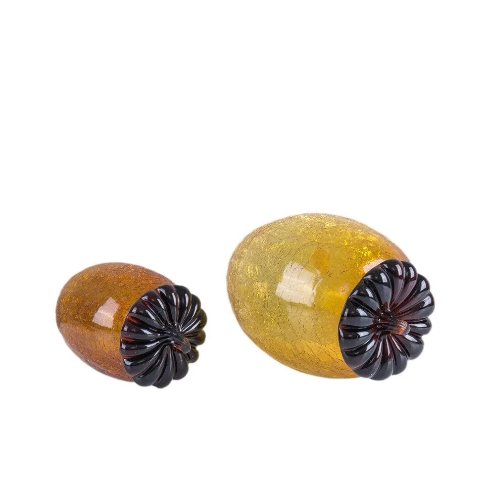 Afralia™ Glass Hazelnut Pinecone Ornament Home Decor