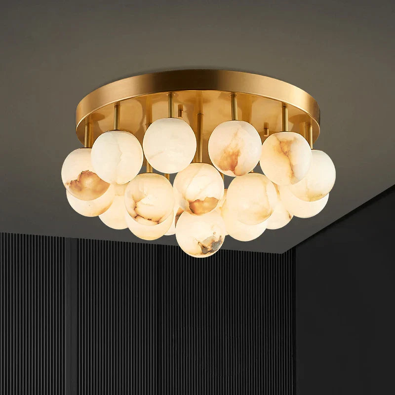 Afralia™ LED Marble Balls Chandelier for Dinning Room