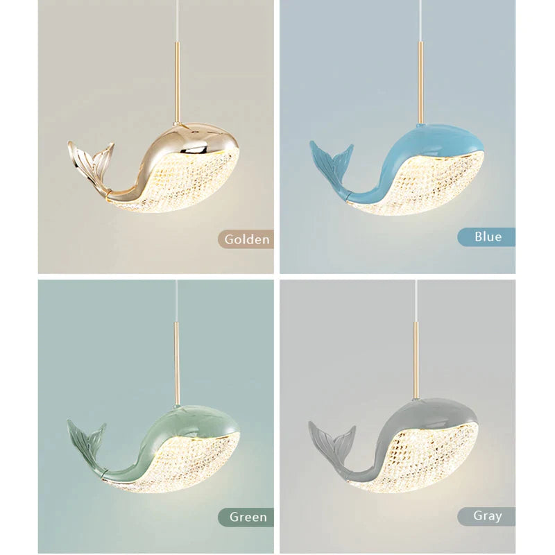 Afralia™ Dolphin Chandelier: Modern Luxury Pendant Light for Living Room and Children's Bedroom