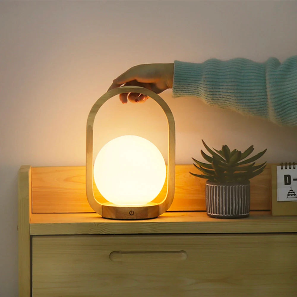 Afralia™ Touch Dimmable LED Portable Night Light for Bedside Table