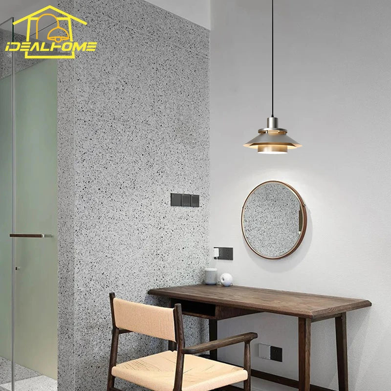 Afralia™ Industrial Retro LED Bedside Pendant Lights for Bedroom, Kitchen, Dining Room