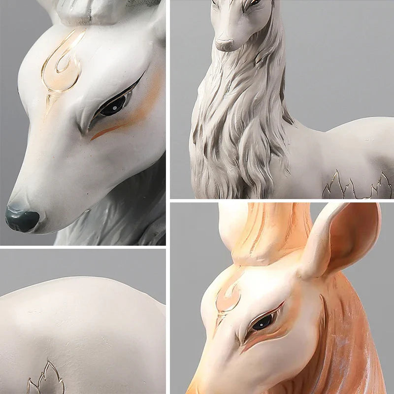Afralia™ Deer Sculpture: High-End Resin Elk Figurine for Luxury Home Decor