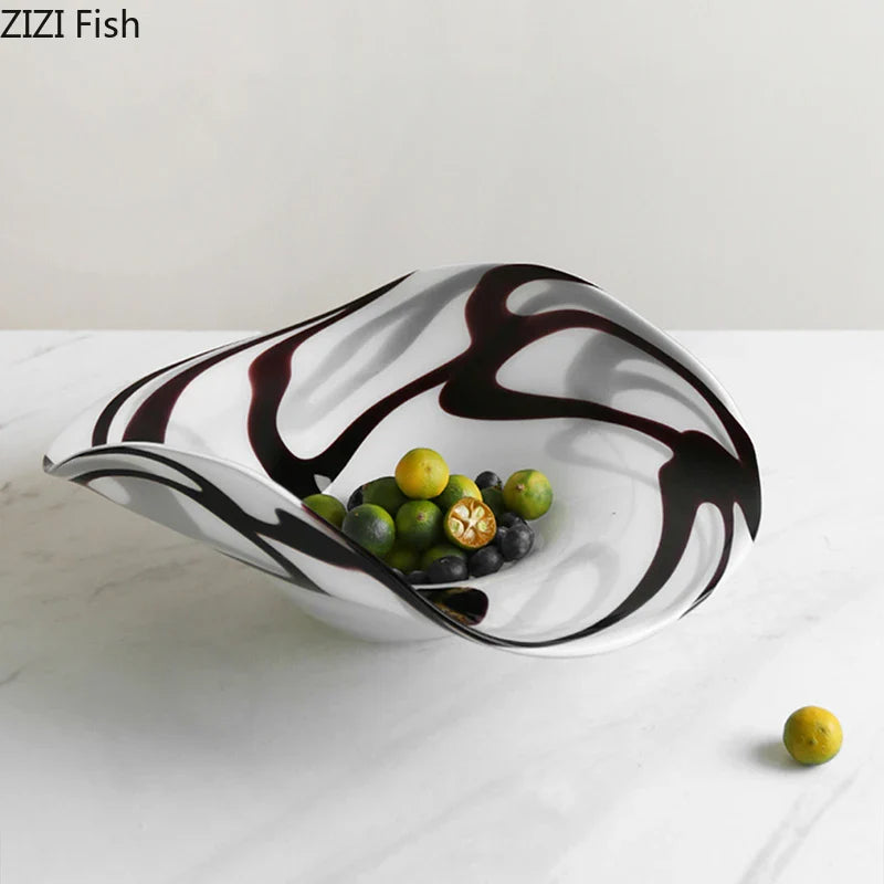 Afralia™ Glass Fruit Plate Set - Elegant Tableware for Home, Hotel, and Restaurant Use
