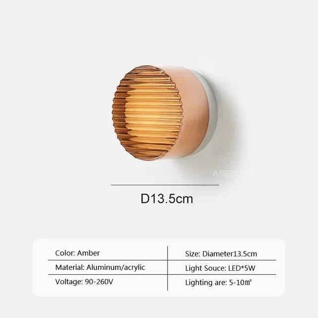 Afralia™ Circular Wall Lamp for Hallway, Bedroom & Courtyard Decoration