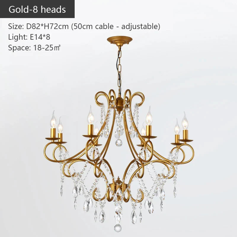 Afralia™ Iron Crystal Chandelier: Modern Luxury Industrial Style for Home Living/Dining Room