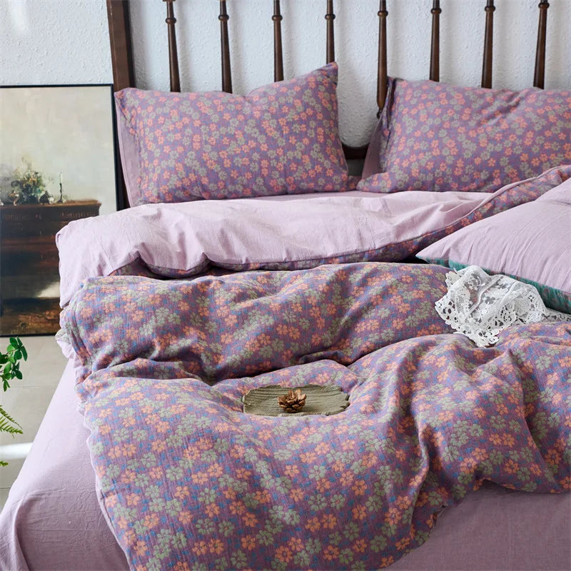 Afralia™ Cotton Jacquard Bedding Sets Vintage Quilt Set for All Seasons