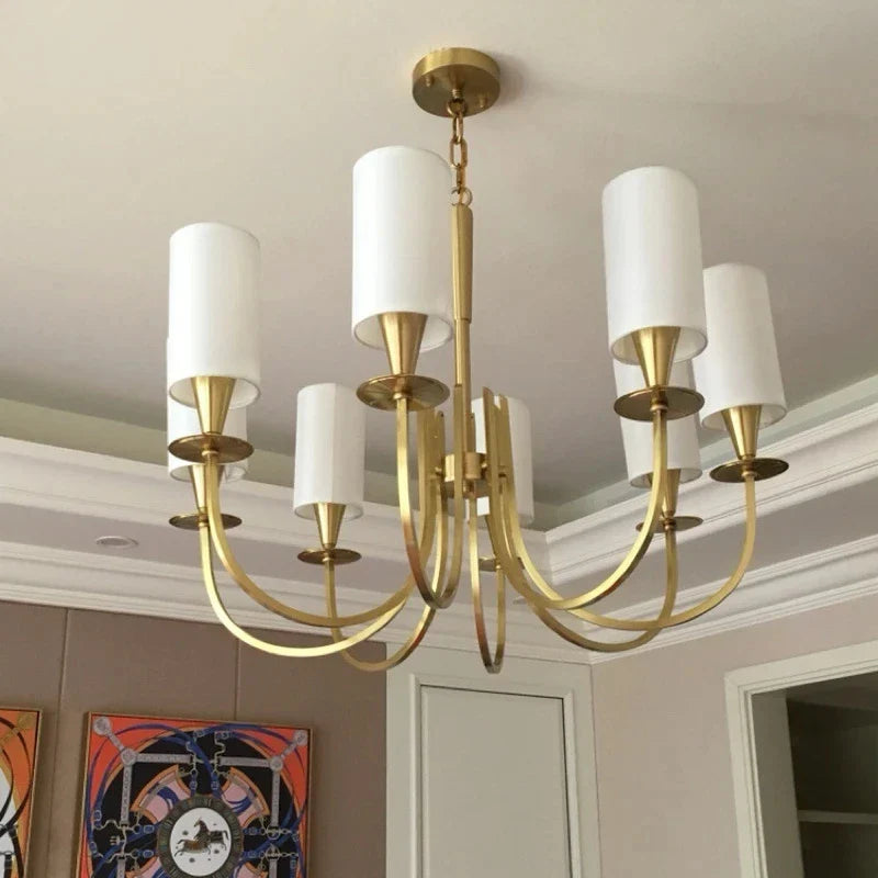 Afralia™ Copper Chandelier Lights for Living Room, Kitchen, and Bedroom