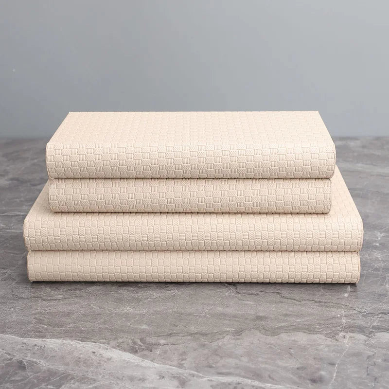 Afralia™ Textured Leather Jewelry Storage Box for Dresser Table Decoration