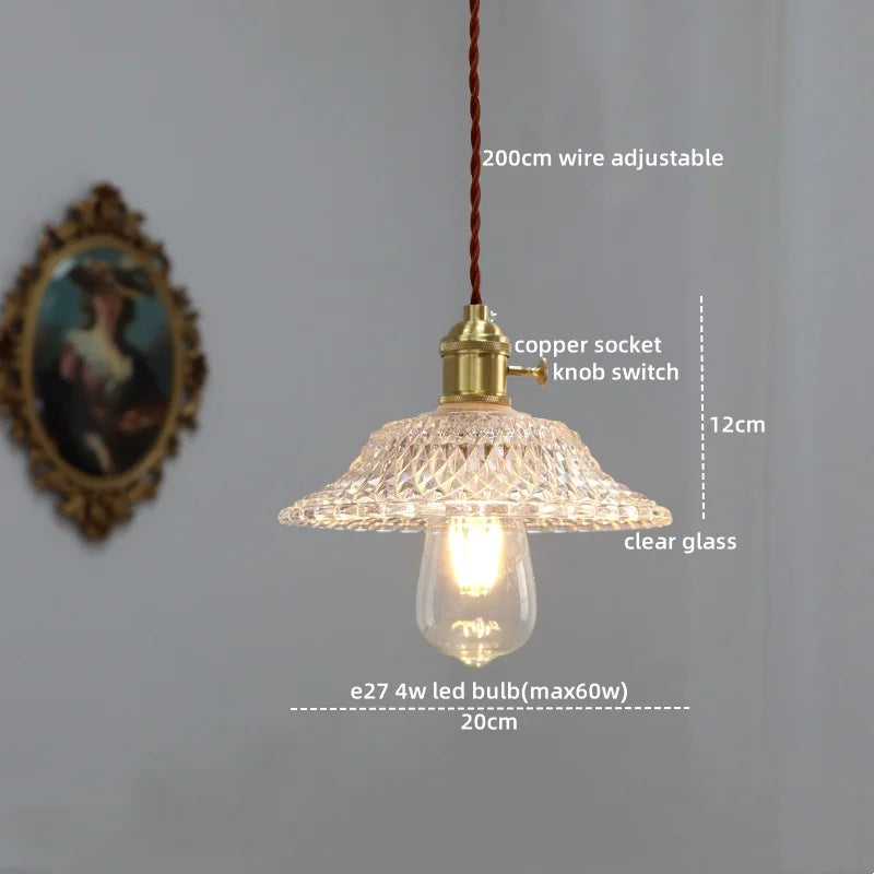 Afralia™ Modern LED Glass Copper Pendant Lamp | Nordic Style Hanging Light Fixtures