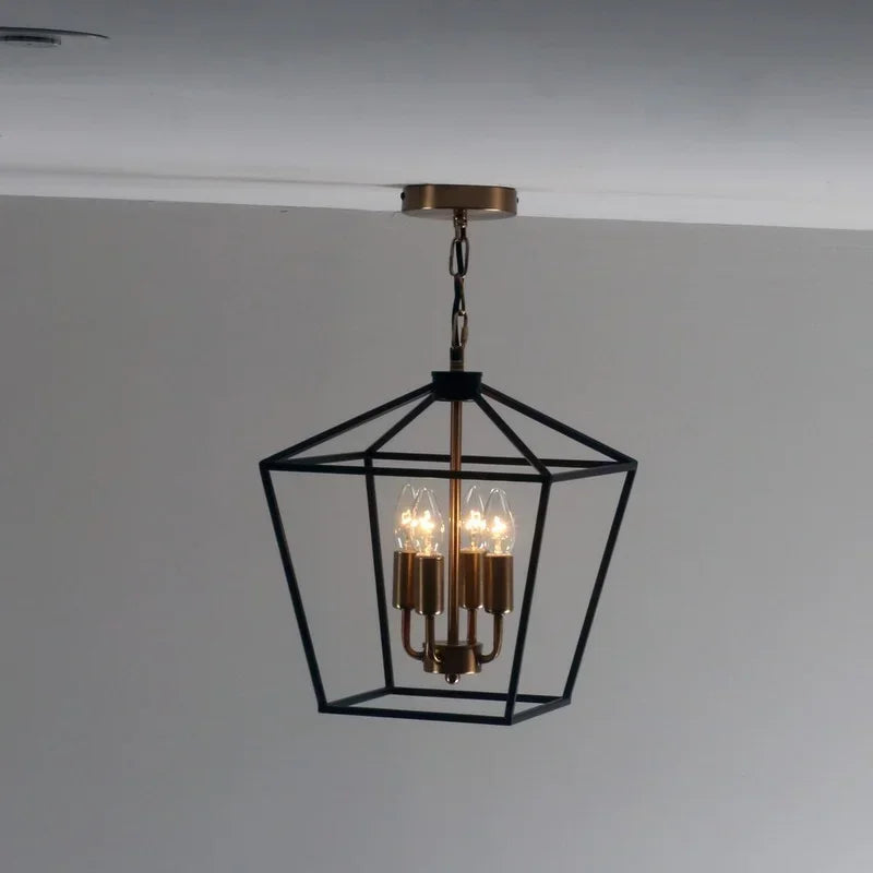 Afralia™ Country Style Iron LED Chandelier for Home Lighting
