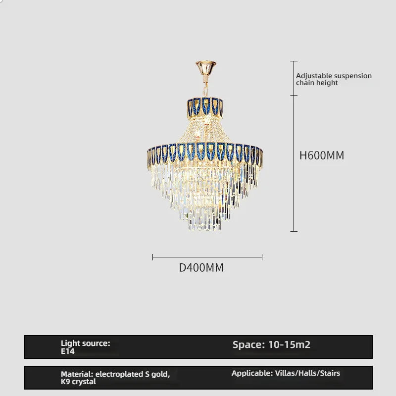Afralia™ Crystal Chandelier: Luxurious Modern Living Room Villa Light Fixtures