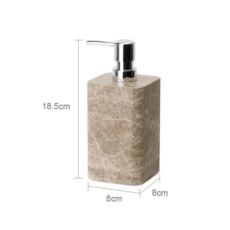 Afralia™ Marble Bathroom Accessories Set Soap Dish Soap Holder Vanity Tray