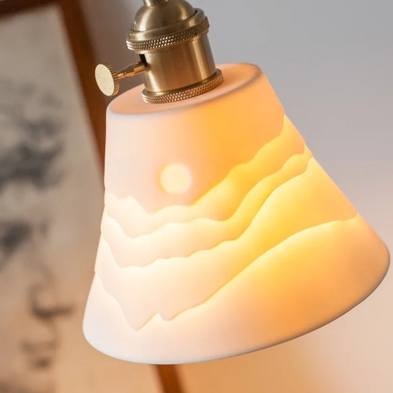 Afralia™ Ceramic LED Pendant Light: Vintage Japanese Style for Kitchen, Cafe, Living Room