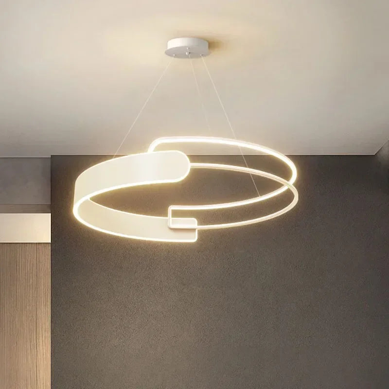Nordic LED Pendant Light by Afralia™ - Modern Acrylic Chandelier