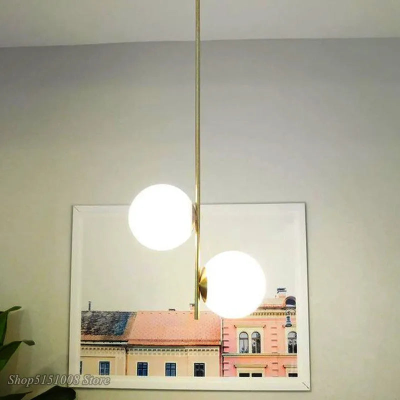 Afralia™ Glass Ball LED Pendant Light for Modern Living Spaces