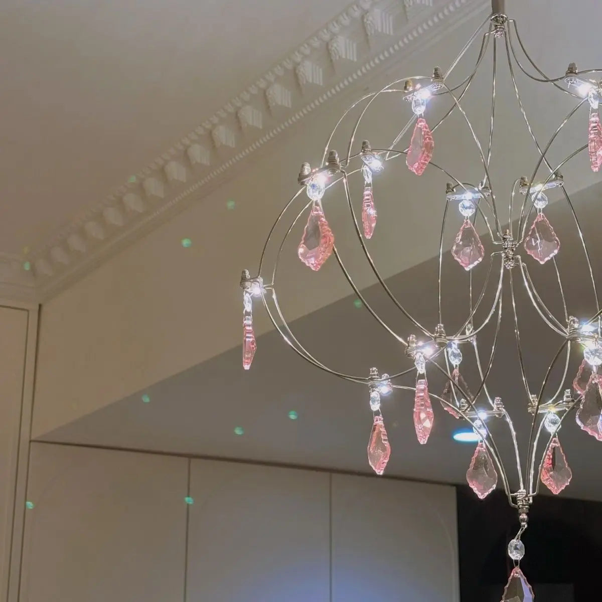 Afralia™ Stainless Steel Crystal LED Chandelier with Star Decoration