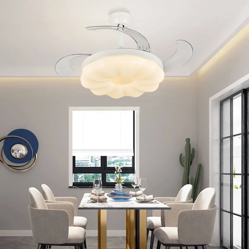 Afralia™ Full Spectrum LED Ceiling Fan Light Frequency Conversion, Ideal for Children's Bedroom