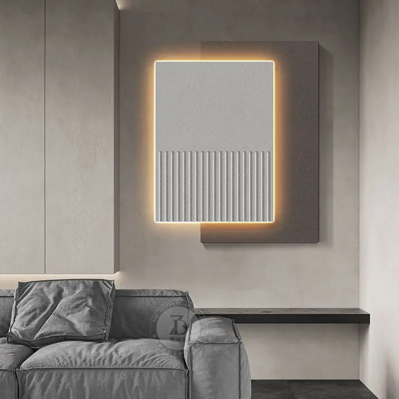 Afralia™ Sandstone 3D Painted LED Wall Lamp for Living, Dining, Bedroom Decoration