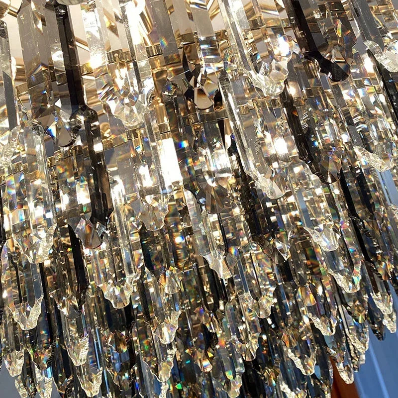 Afralia™ Crystal Chandelier: Modern Luxury LED Lighting for Living Room, Kitchen, and Dining Area