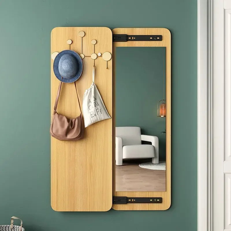 Afralia™ Sliding Full-Length Dressing Mirror - Wall-mounted Multifunctional Entrance Mirror