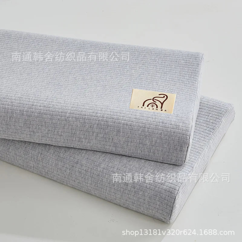 Afralia™ Solid Color Latex Low Pillow for Comfortable Adult Sleep and Neck Support