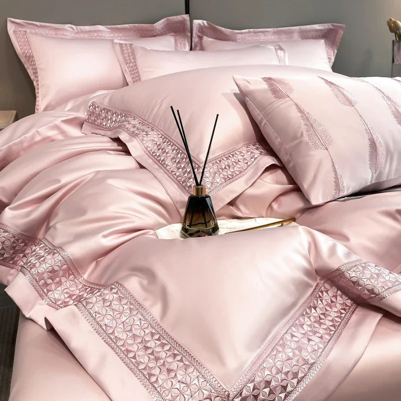 Afralia™ Luxury Embroidered 4-Piece Bedding Set
