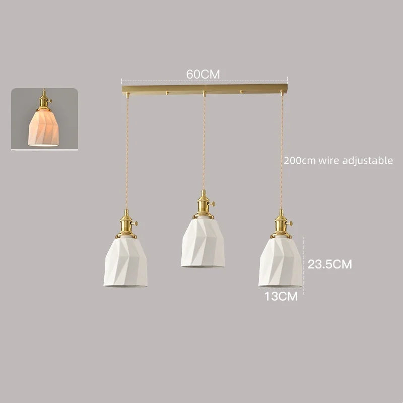 Afralia™ White Ceramic LED Pendant Lamp Modern Hanging Light Fixtures