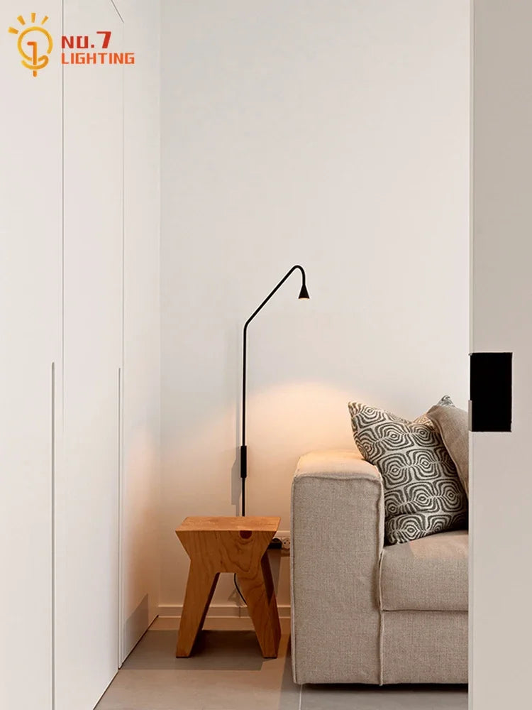 Afralia™ Modern Trizo Swing Arm Wall Lamp LED Indoor Lighting for Living Room Bedroom