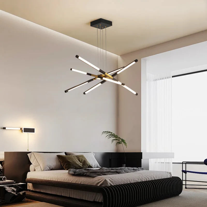 Afralia™ Modern Chandelier Lighting for Home Decor - 6-12 Lights for Living Dining Kitchen