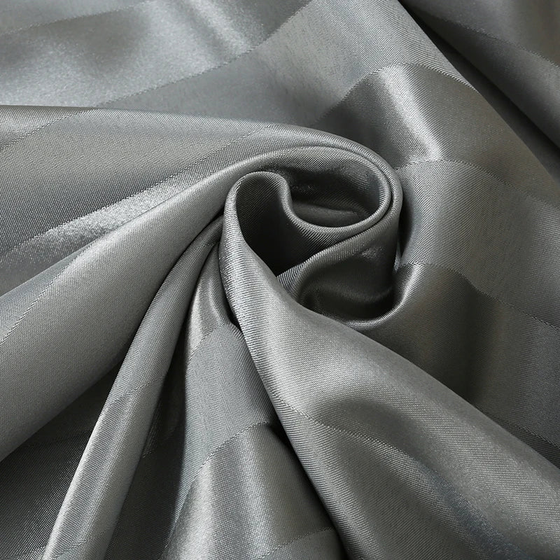 Afralia™ Luxury Satin Stripes Pillowcase | Soft Jacquard Pillow Cover for Queen & King Size
