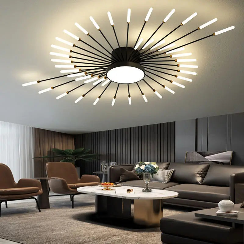 Afralia™ LED Fireworks Pendant Lamps - Modern Living Room Bedroom Chandelier Lighting