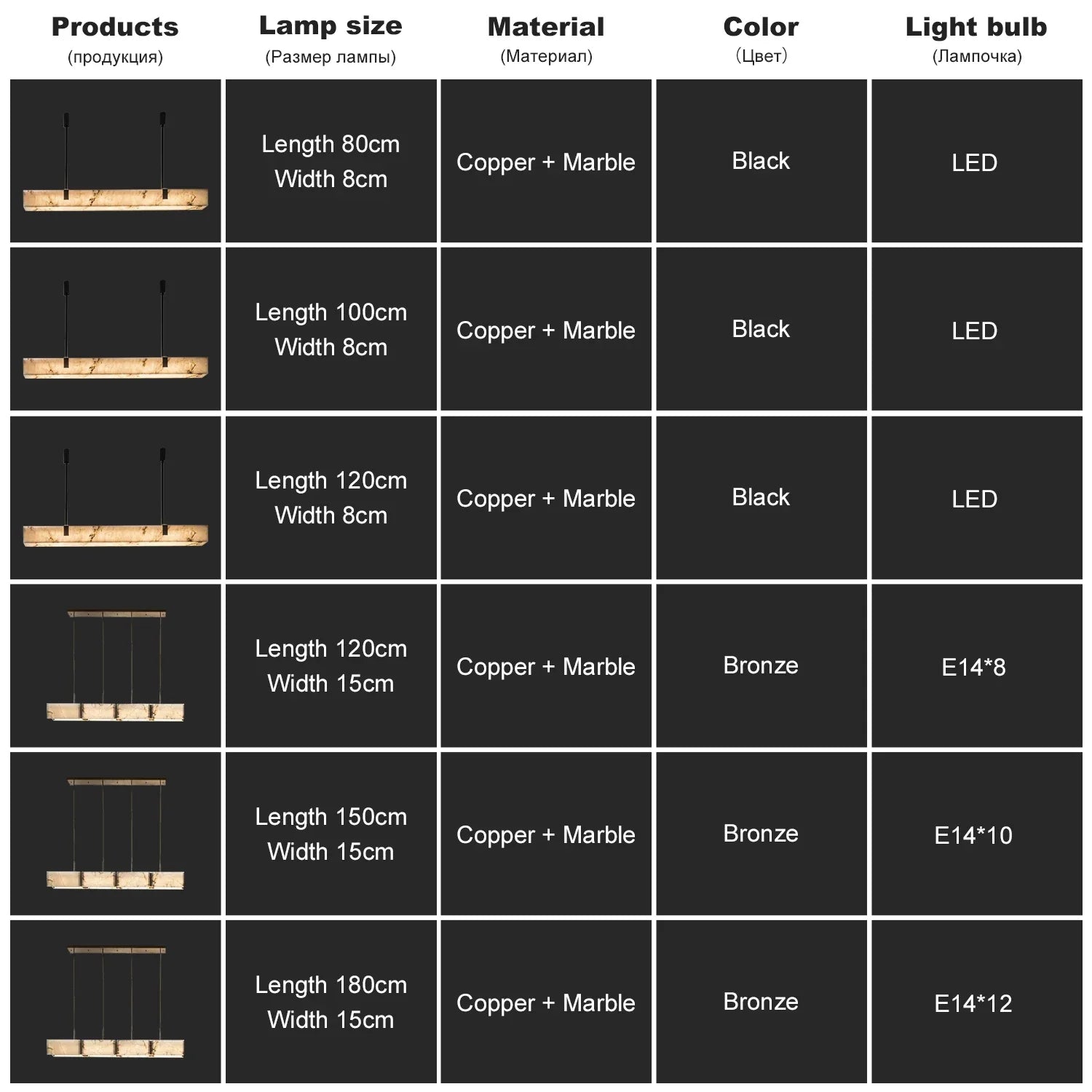 Afralia™ Marble Chandelier Pendant Light, Copper & Bronze, Modern Minimalist Dining Room Kitchen Lamp