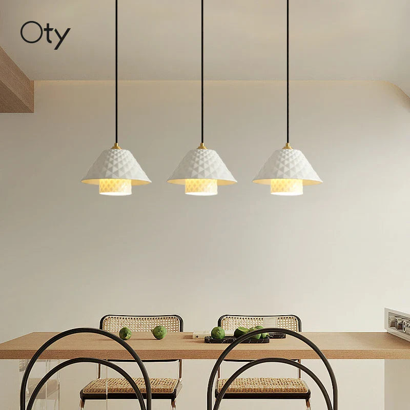 Afralia™ Copper Ceramic Pendant Lights for Home Decoration