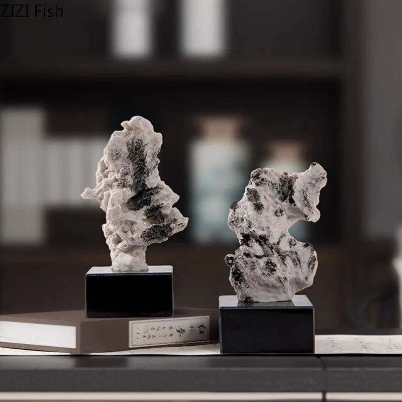 Afralia™ Taihu Stone Rockery Sculpture Coral Statue Decor Creative Modern Crafts