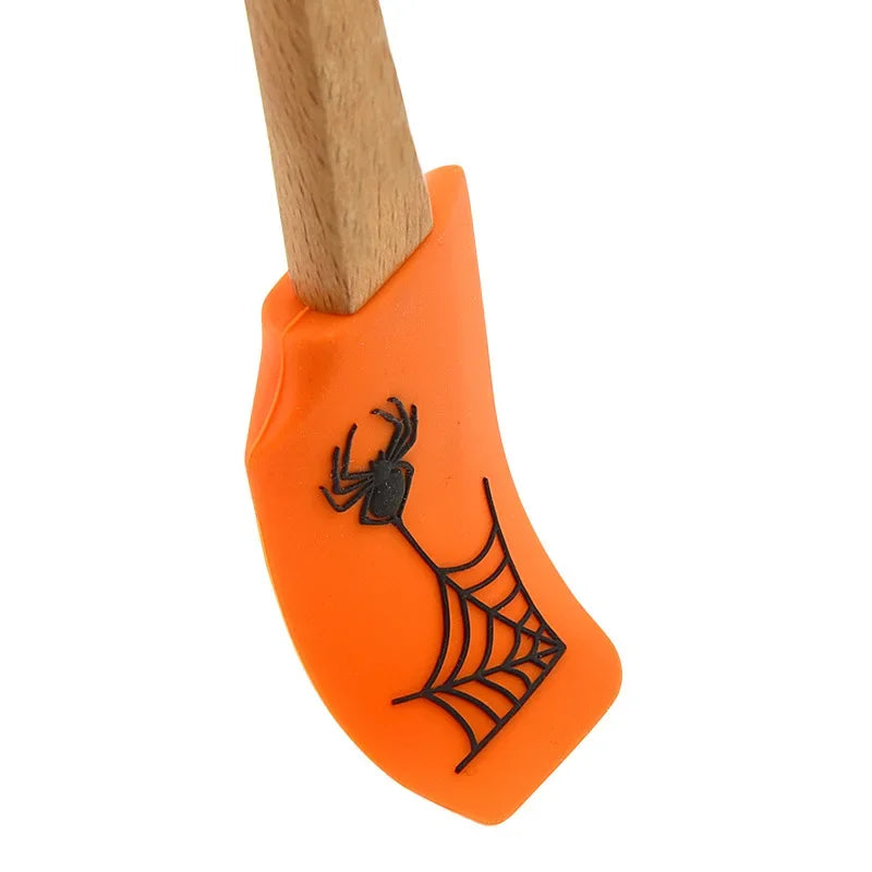 Afralia™ Silicone Halloween Baking Set Spatula Scraper Kitchen Utensil Gadget