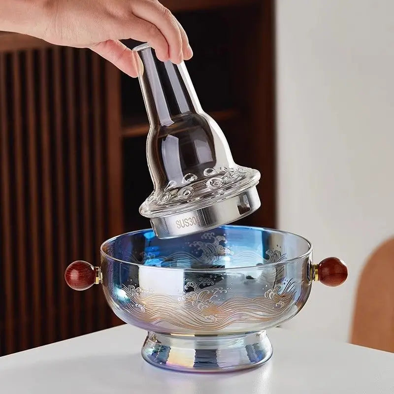 Afralia™ Glass Hotpot: Thickened Heat-Resistant Crystal Pot for Home, Camping, Steaming & Boiling