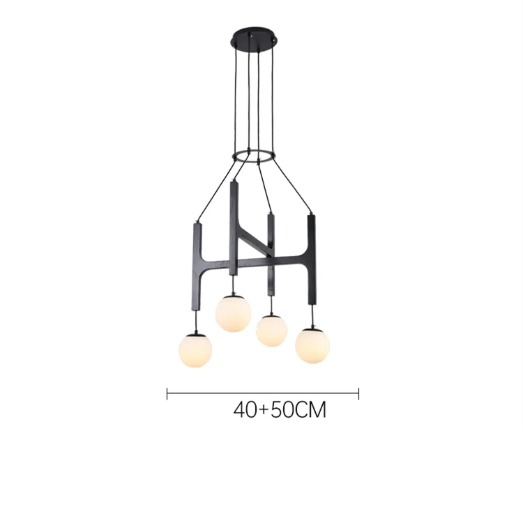 Afralia™ Walnut Multi-Head Pendant Light for Elegant Living and Dining Spaces
