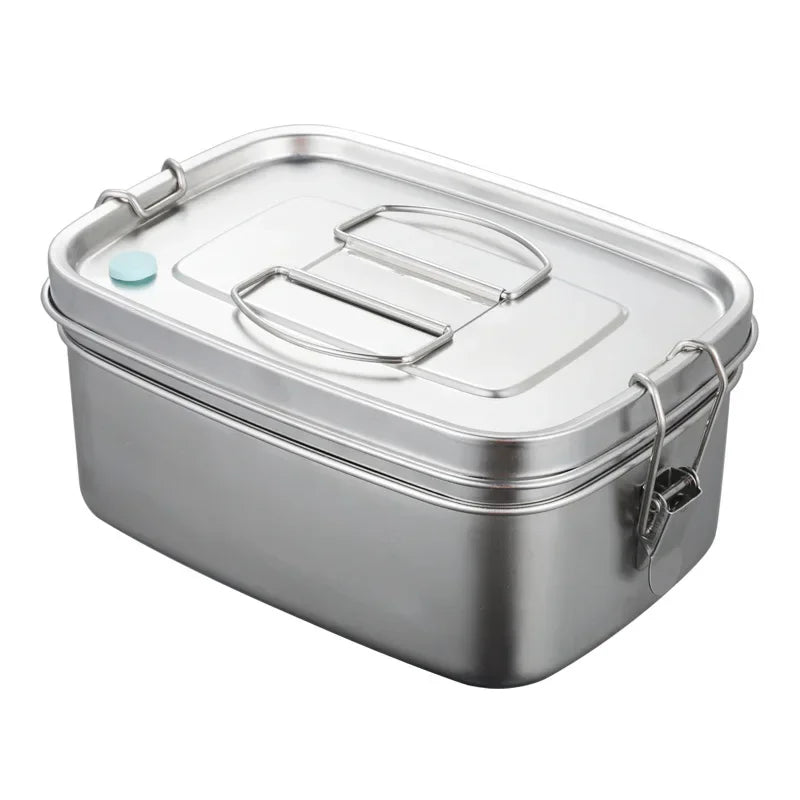Afralia™ Stainless Steel Double Layer Lunch Box for Kids and Adults
