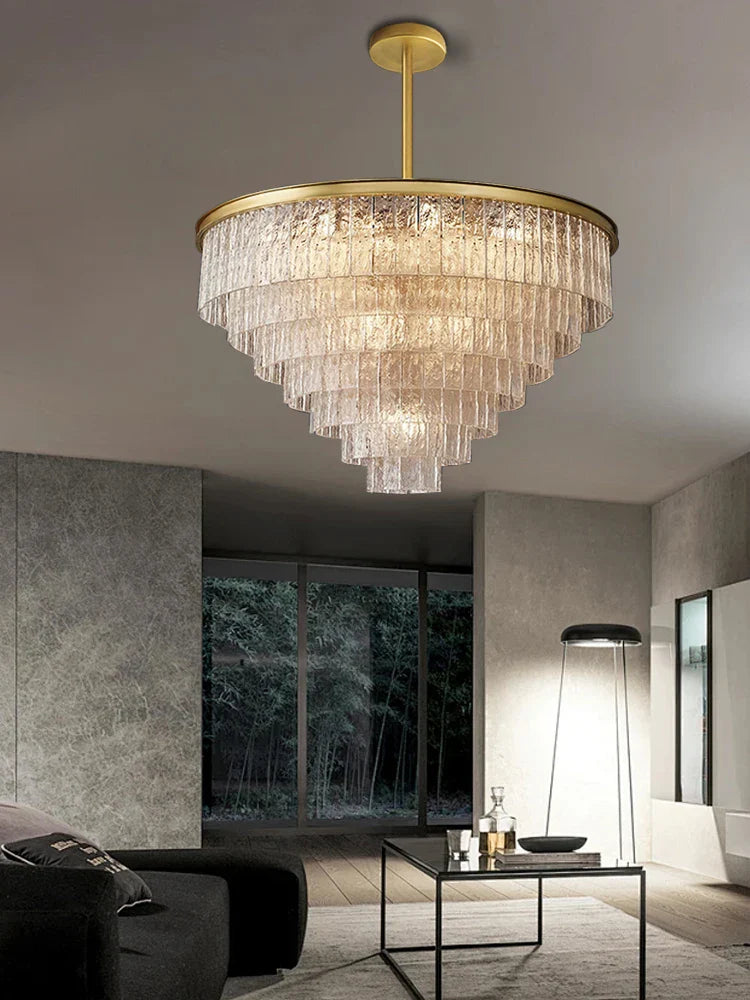 Afralia™ Elegant Crystal Glass Chandelier for Luxury Home Decor