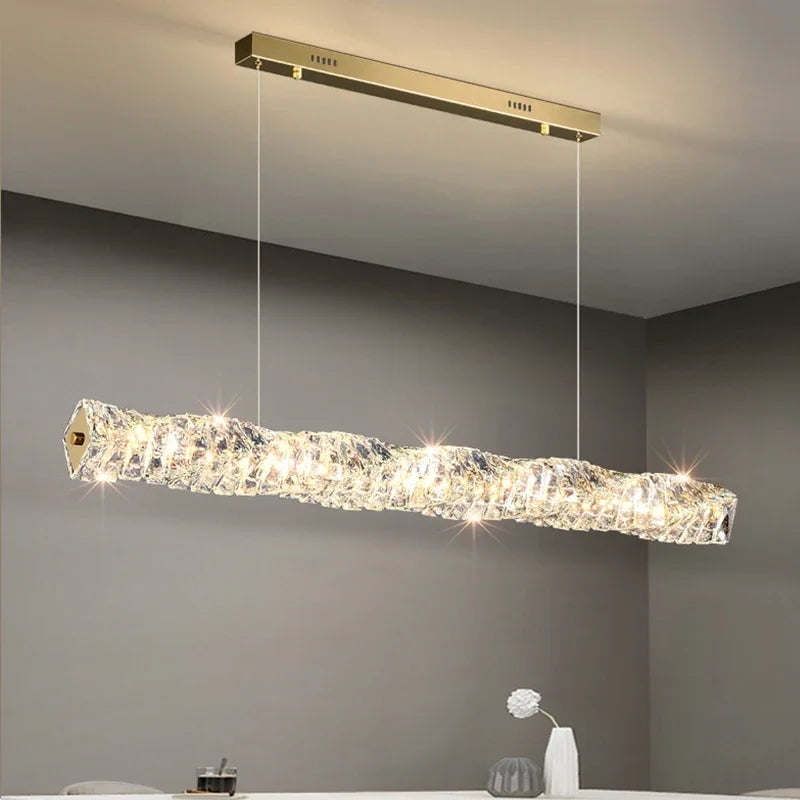 Afralia™ Modern Crystal LED Ceiling Chandelier for Luxury Living Room Décor