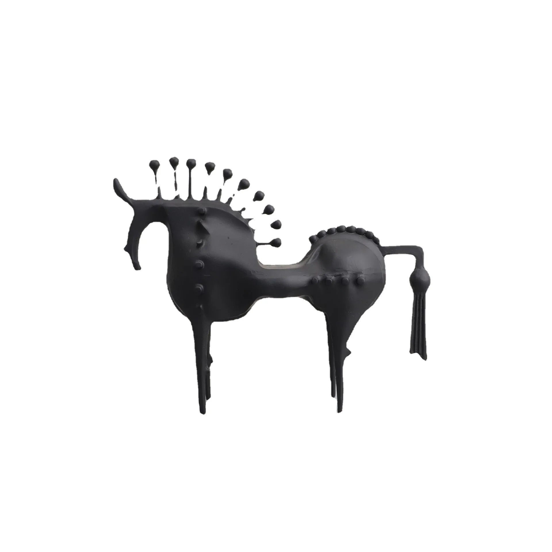Afralia™ Abstract Horse Metal Sculpture Decorative Figurine - Home Decoration Accessory