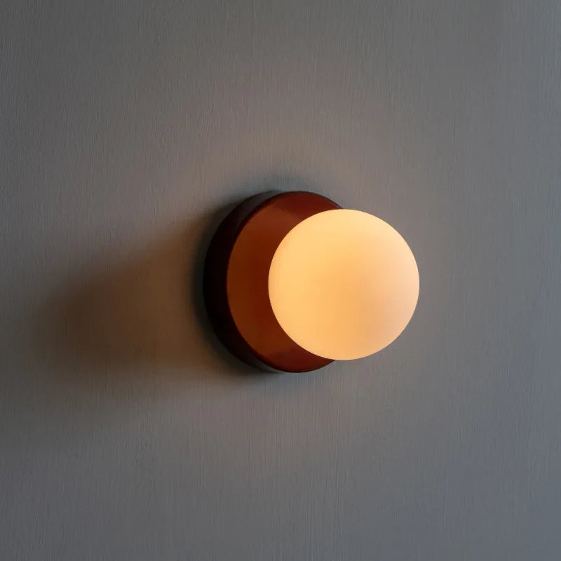 Afralia™ Macaron Glass LED Wall Lamp 10/12cm: Mini Sconce for Bedroom, Corridor, Porch Lighting