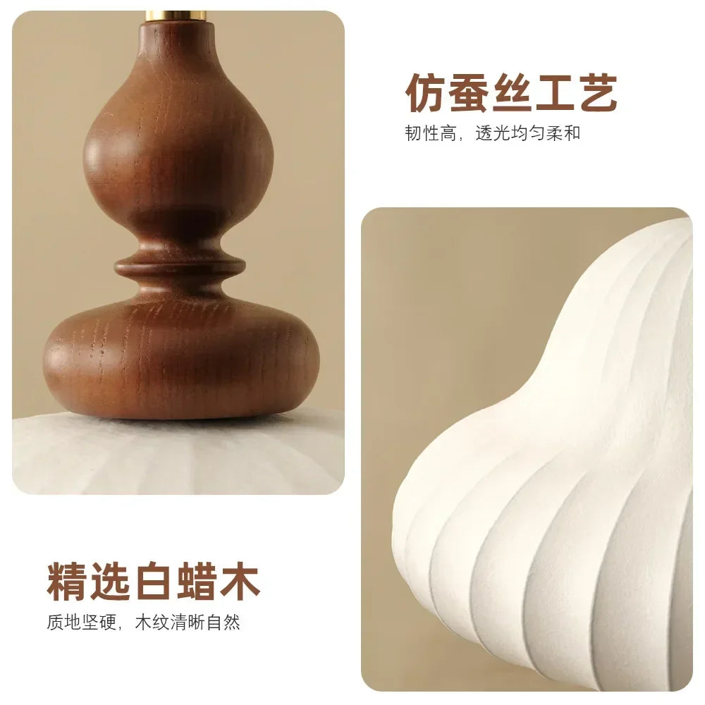 Afralia™ Zen Art Wood Fabric Pendant Light: Vintage Wabi-sabi LED E27 for Bedroom, Restaurant, Tea Room