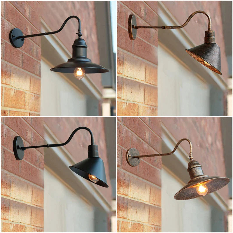 Afralia™ Industrial Outdoor Wall Lamp for Porch Garden Light Stair Bedroom Lighting