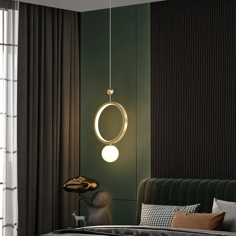 Afralia™ Modern LED Bedroom Pendant Lights for Stylish Home Décor