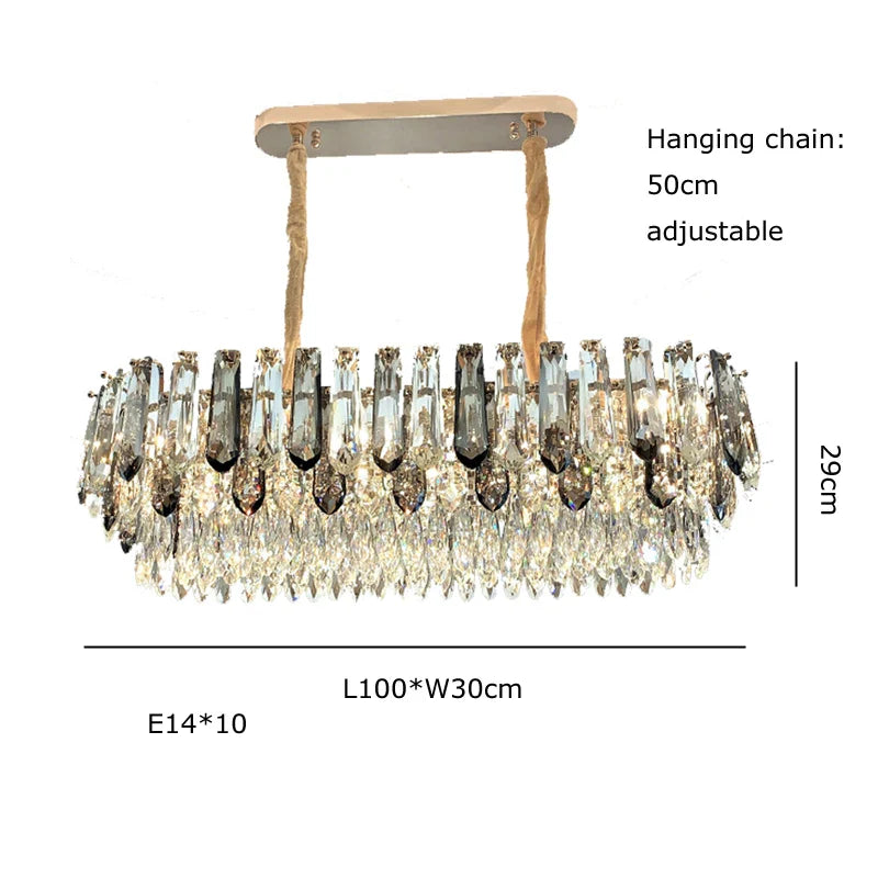 Afralia™ Crystal Modern Pendant Light: Luxury Indoor Fixture for Home Decor