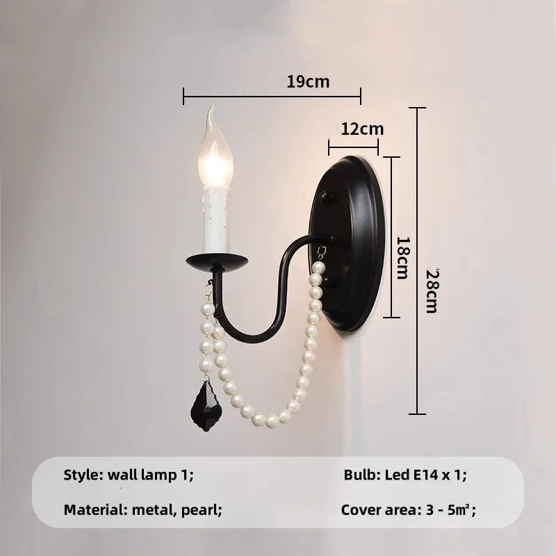 Afralia™ Black E14 Candle Chandelier: French Living Room Pendant Lighting for Home Decor