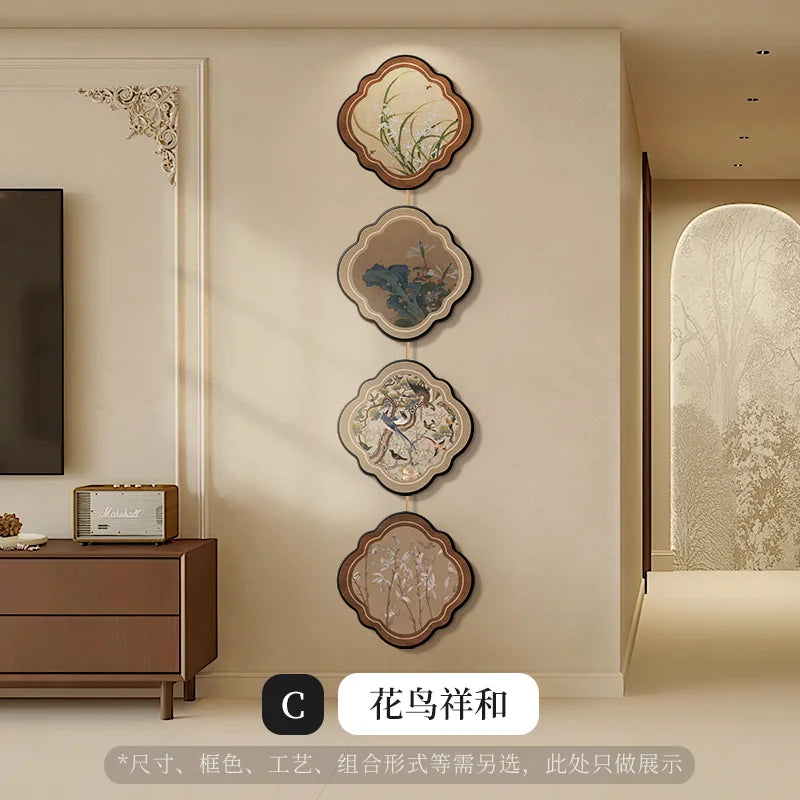 Afralia™ Chinese Painting Porch Door Hanging Mural for Advanced Corridor Decor