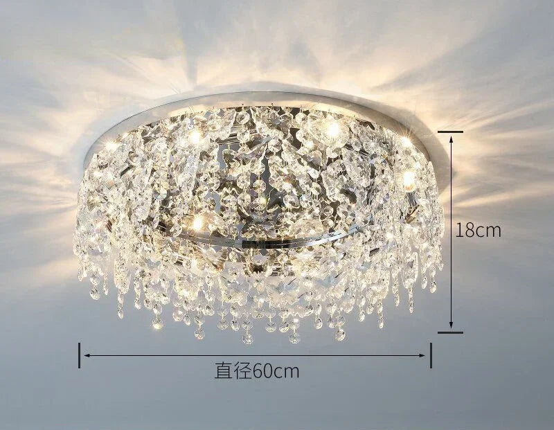 Afralia™ Crystal Kitchen Ceiling Lights: Luxury Diamond Ceiling Lamp for Home Decor