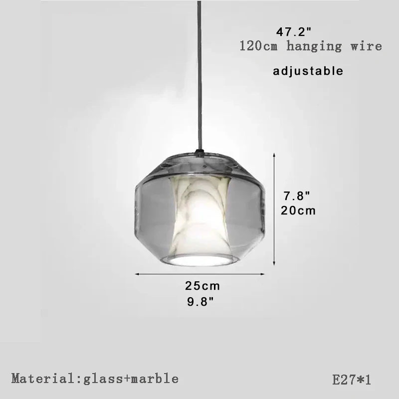 Afralia™ Marble Ball Pendant: Modern, Dimmable LED for Dining Table & Kitchen Island